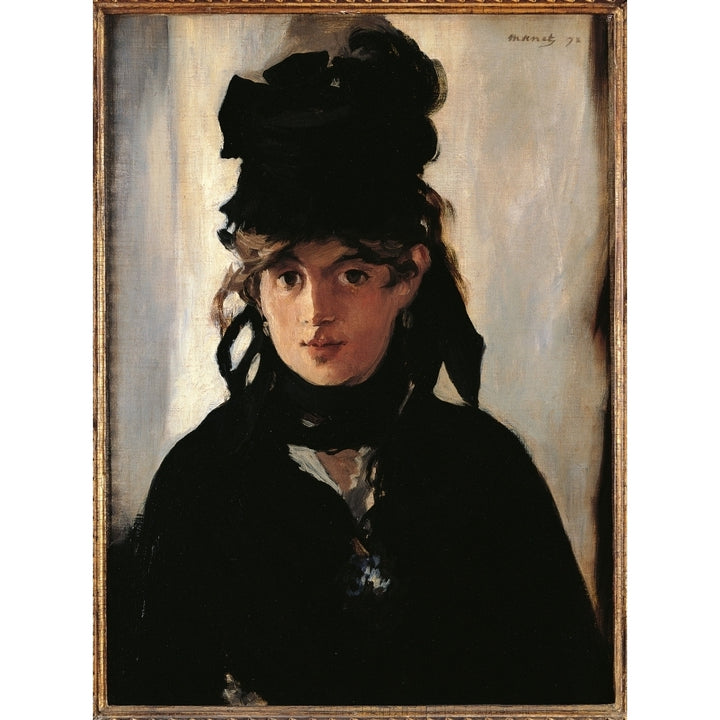 Berthe Morisot With A Bouquet Poster Print Image 1