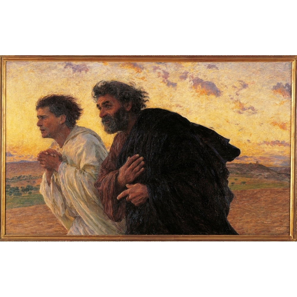 Disciples Peter And John Running At The Sepulchre On The Morning Of The Resurrection Poster Print Image 2