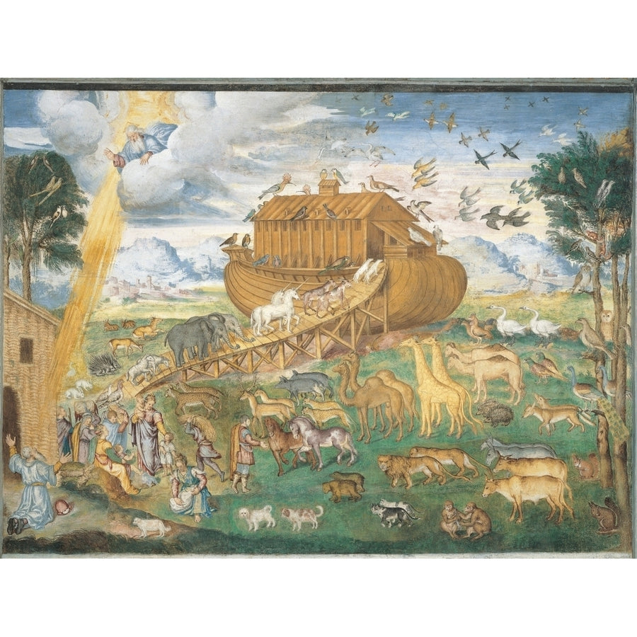 The Animals Enter Noahs Ark Poster Print Image 1