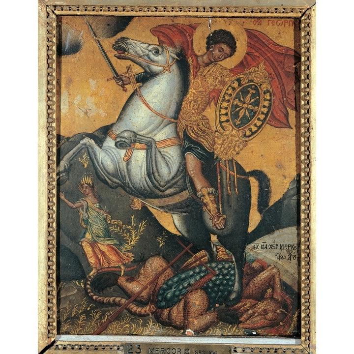 St George And The Dragon Poster Print Image 2