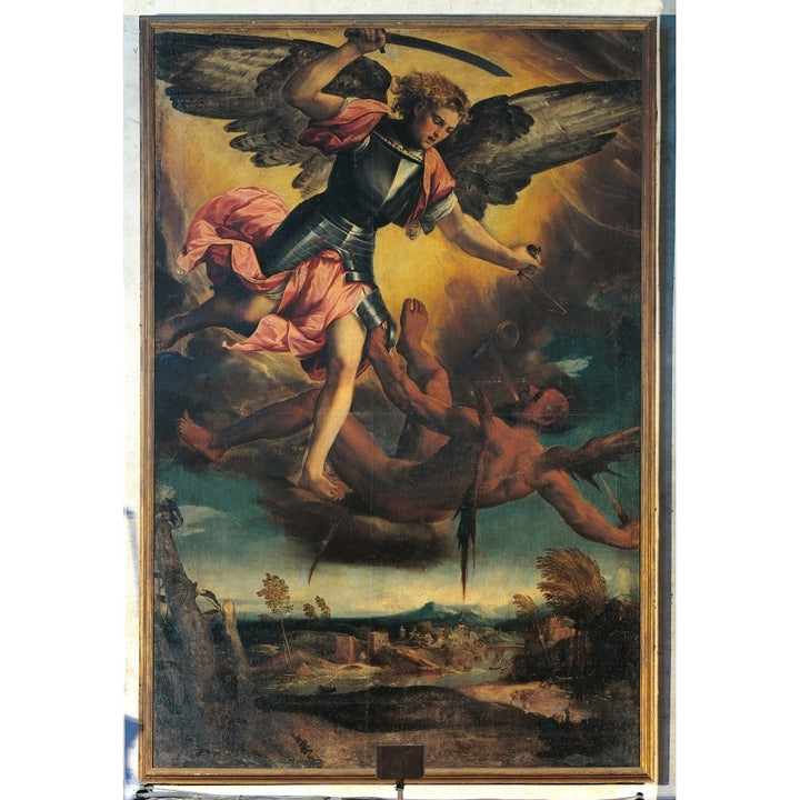 St Michael Vanquishing The Devil Poster Print Image 1