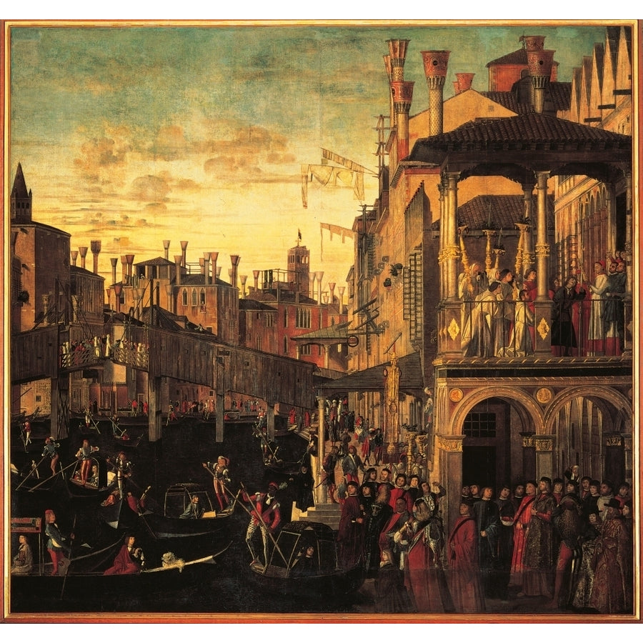 Miracle Of The Relic Of The True Cross At The Rialto Bridge Or The Healing Of The Possessed Man Poster Print Image 1