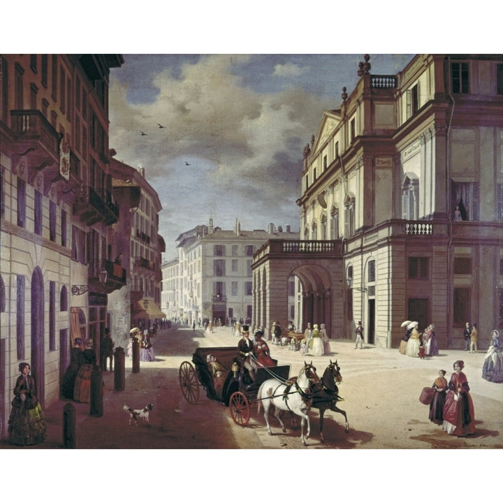 The Facade Of The Teatro Alla Scala Poster Print Image 1