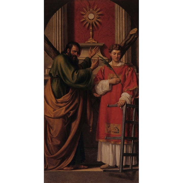 Saints Andrew And Lawrence Before The Blessed Sacrament Poster Print Image 2