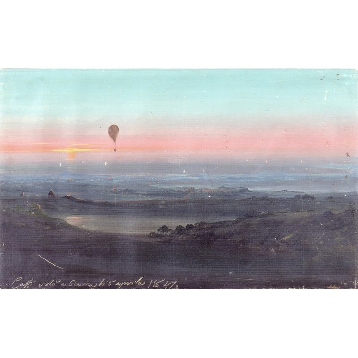 Balloon Ascension In The Roman Countryside Poster Print Image 2