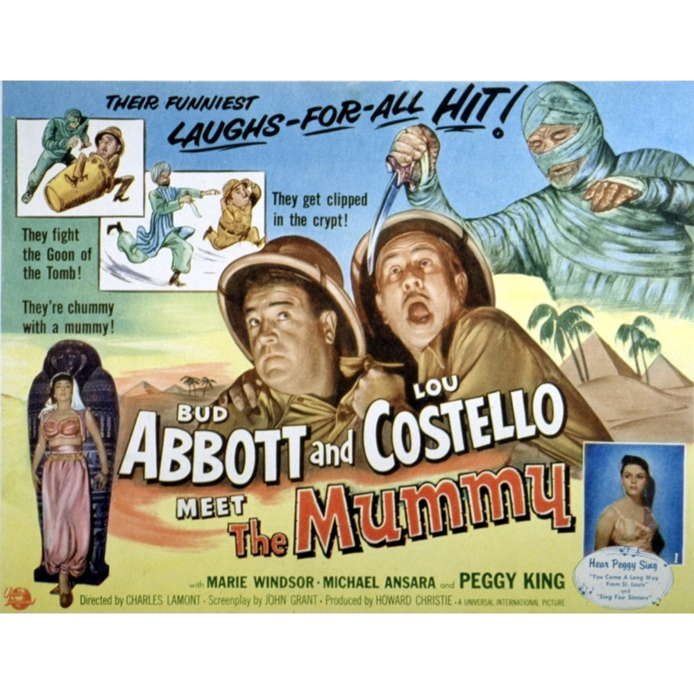 Abbott And Costello Meet The Mummy Lou Costello Bud Abbott 1955. Movie Poster Masterprint Image 2