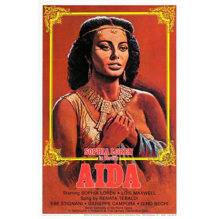 Aida Us Poster Art Sophia Loren 1953 Movie Poster Masterprint Image 1