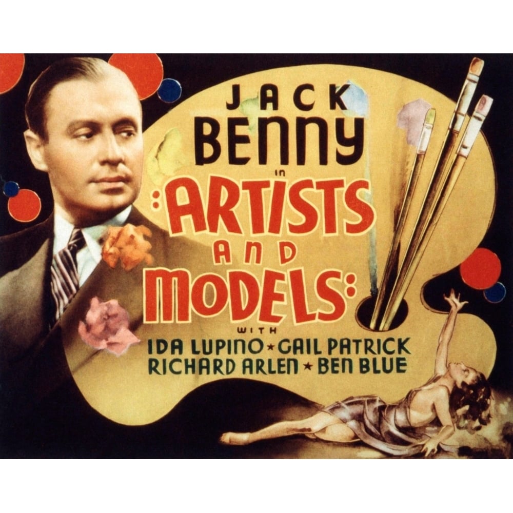 Artists And Models Jack Benny 1937 Movie Poster Masterprint Image 1