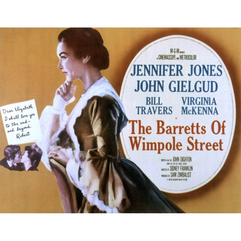 The Barrets Of Wimpole Street Jennifer Jones 1957 Movie Poster Masterprint Image 1