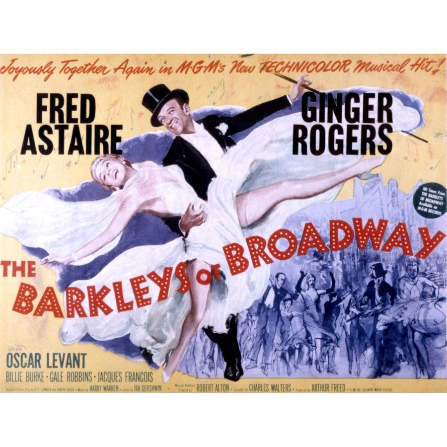 The Barkleys Of Broadway Fred Astaire Ginger Rogers 1949 Movie Poster Masterprint Image 1