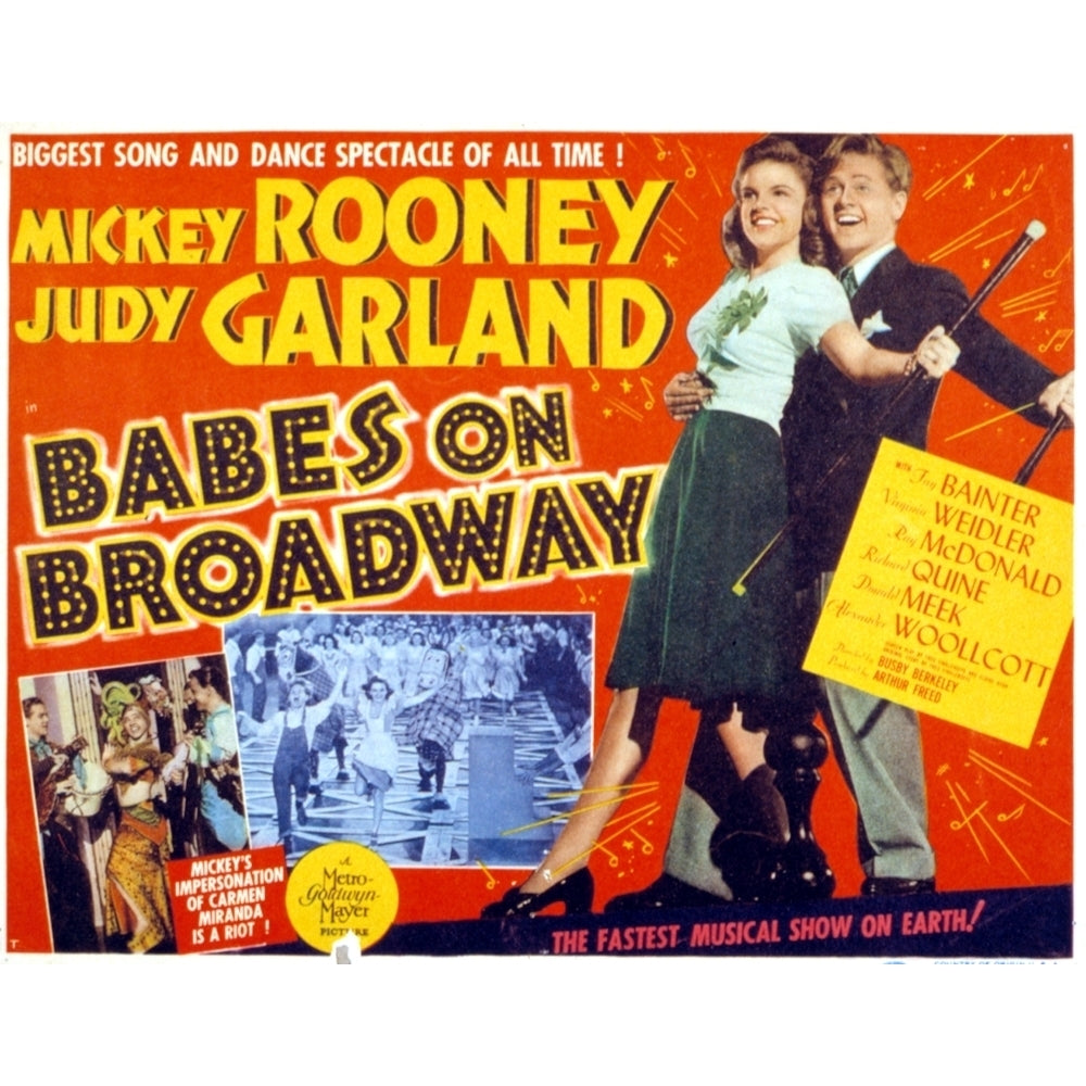 Babes On Broadway Judy Garland Mickey Rooney 1941. Movie Poster Masterprint Image 1