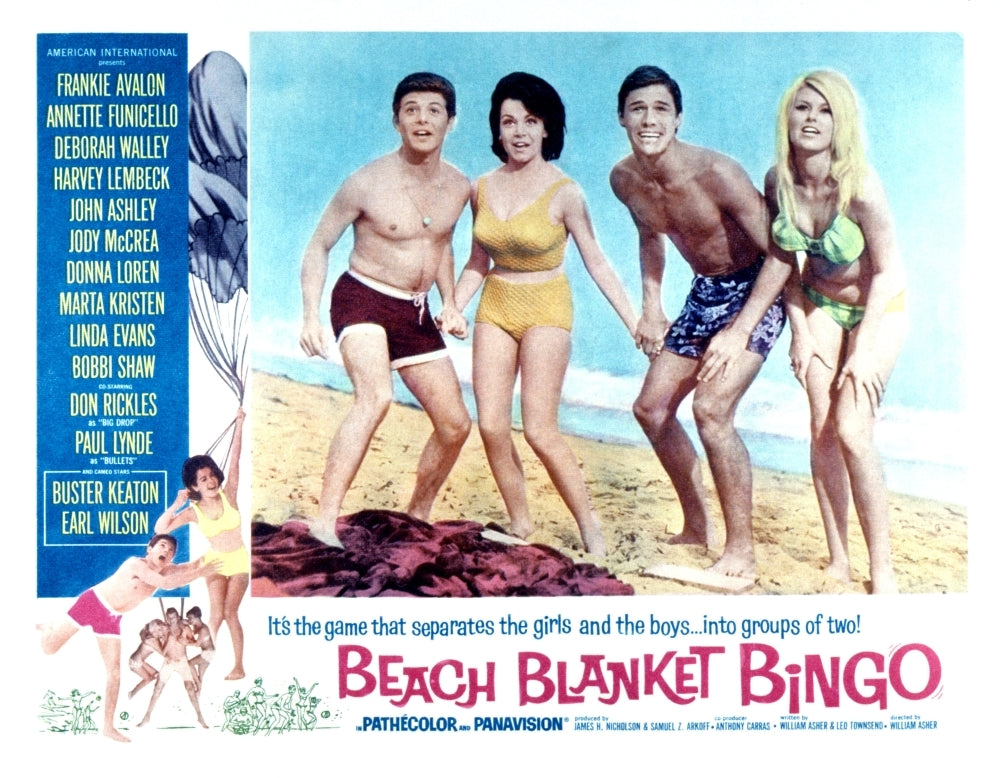 Beach Blanket Bingo Frankie Avalon Annette Funicello Mike Nader 1965 Movie Poster Masterprint Image 1