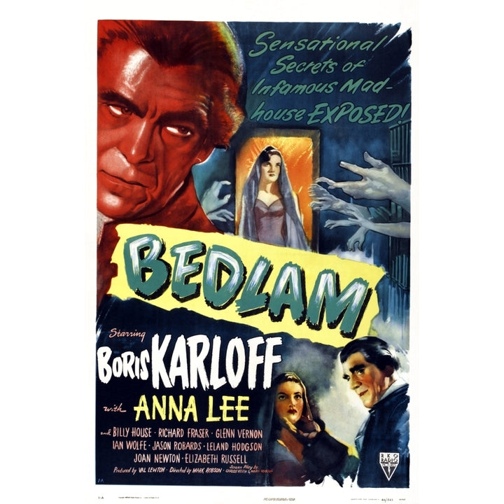 Bedlam Us Poster Boris Karloff Anna Lee 1946 Movie Poster Masterprint Image 1