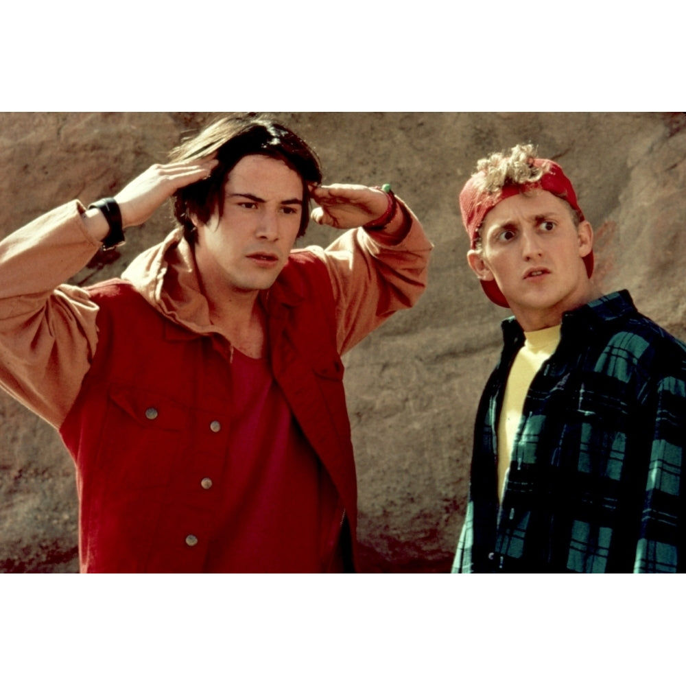 Bill And TedS Bogus Journey Keanu Reeves Alex Winter 1991 Thinking Photo Print Image 1