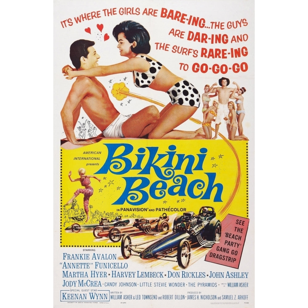 Bikini Beach Us Poster Art Frankie Avalon Annette Funicello 1964 Movie Poster Masterprint Image 2