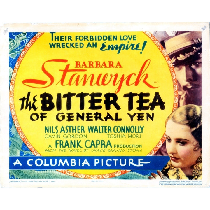 The Bitter Tea Of General Yen Title Card Nils Asther Barbara Stanwyck 1933 Movie Poster Masterprint Image 1