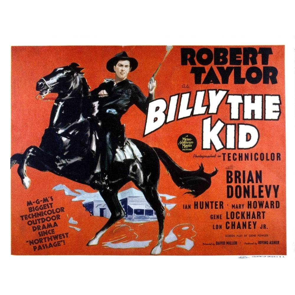 Billy The Kid Robert Taylor 1941 Movie Poster Masterprint Image 2