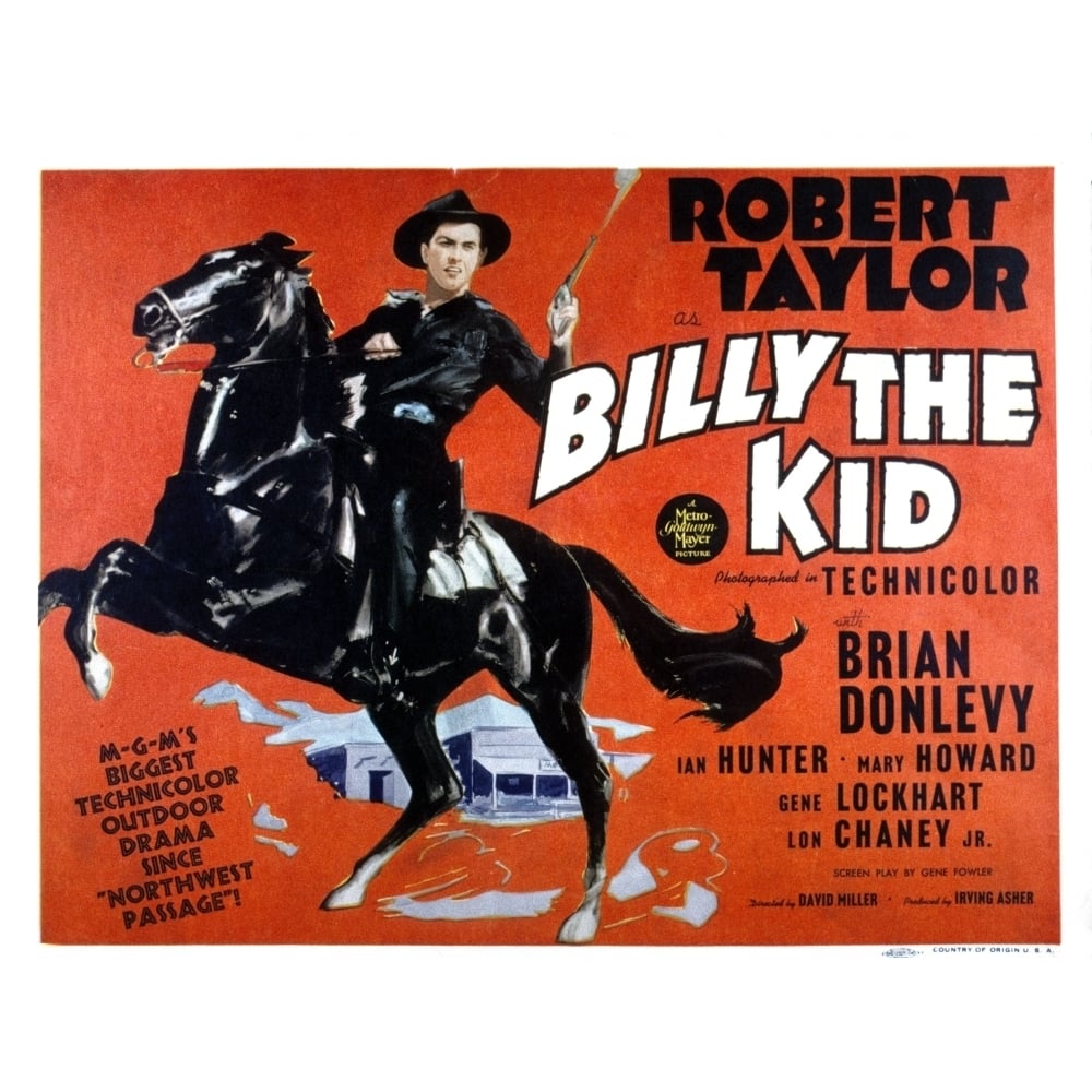 Billy The Kid Robert Taylor 1941 Movie Poster Masterprint Image 1