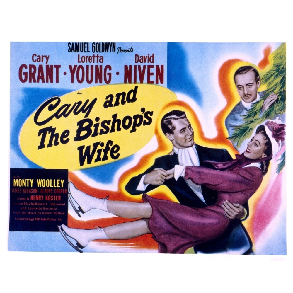 The BishopS Wife Cary Grant Loretta Young David Niven 1947 Movie Poster Masterprint Image 2