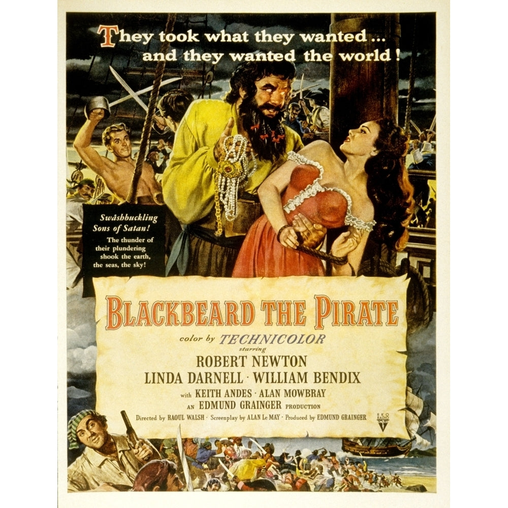 Blackbeard The Pirate Movie Poster Masterprint Image 1