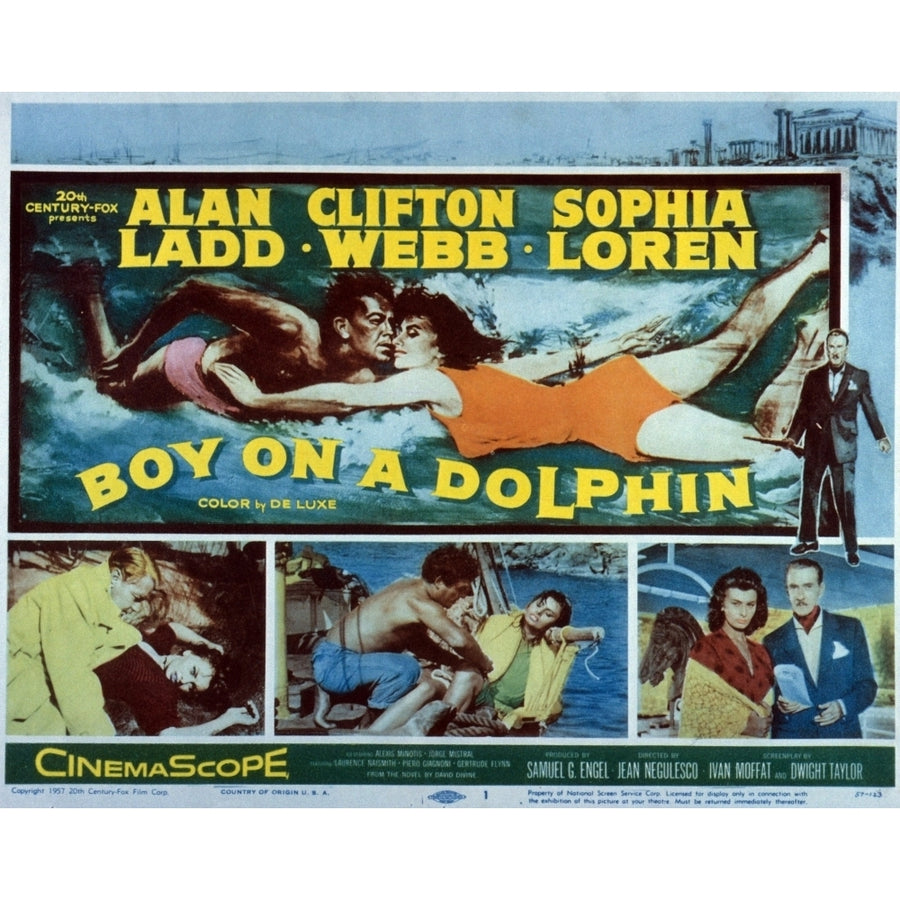 Boy On A Dolphin Movie Poster Masterprint Image 1