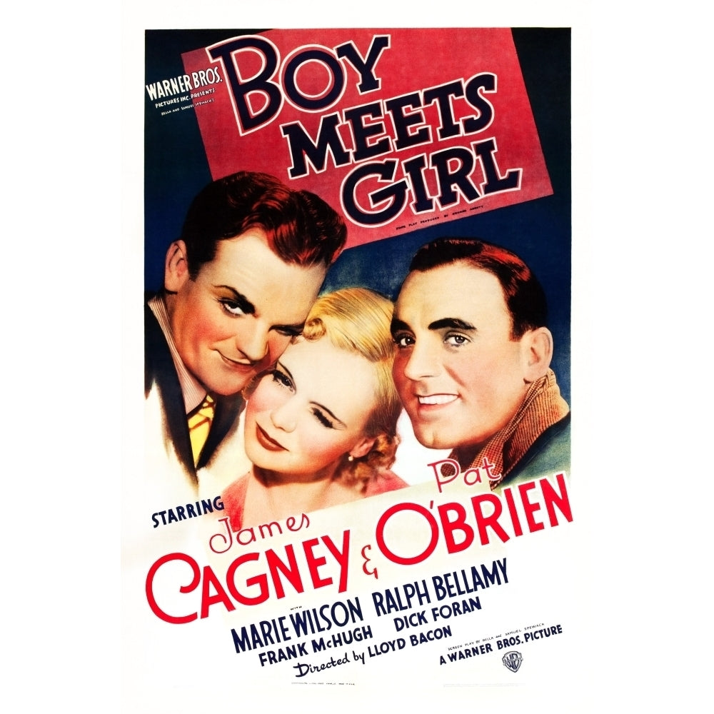 Boy Meets Girl Us Poster Art James Cagney Marie Wilson Pat OBrien 1938 Movie Poster Masterprint Image 1