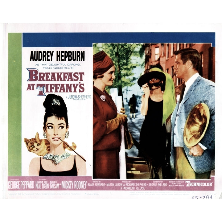 Breakfast At TiffanyS From Left Patricia Neal Audrey Hepburn George Peppard 1961 Movie Poster Masterprint Image 1