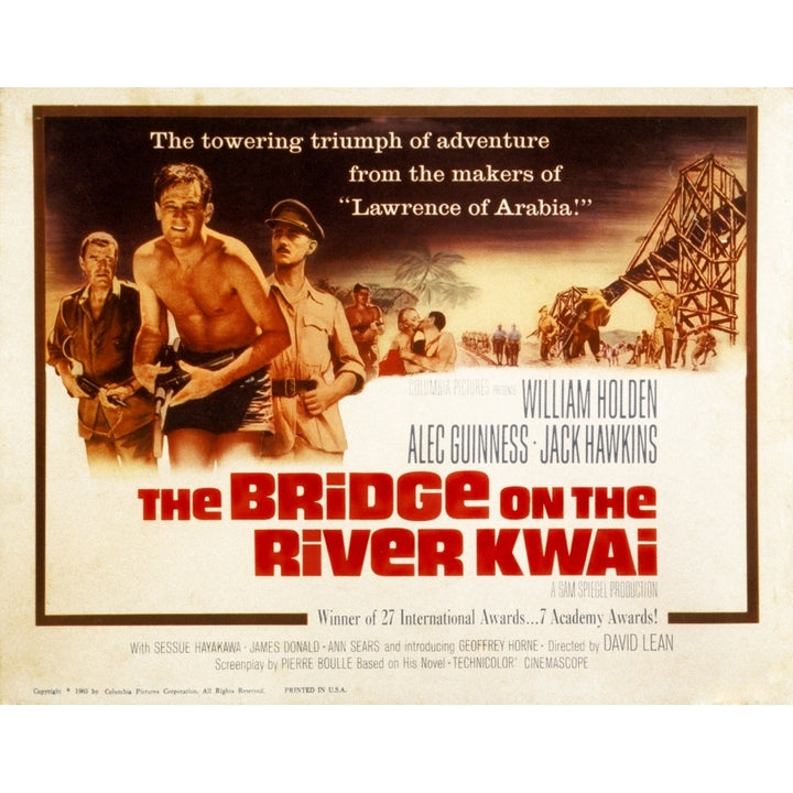 The Bridge On The River Kwai Jack Hawkins William Holden Alec Guinness 1957 Movie Poster Masterprint Image 2