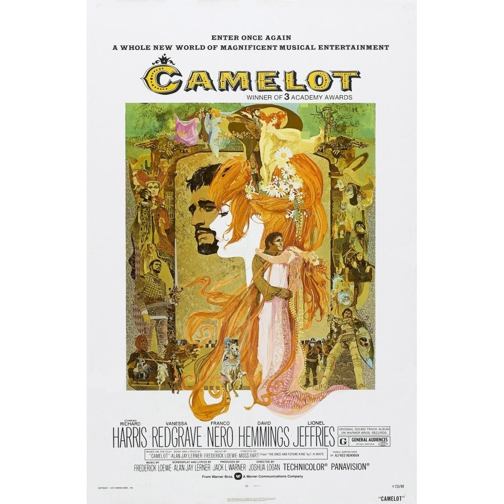 Camelot Us Poster Richard Harris Vanessa Redgrave 1967 Movie Poster Masterprint Image 2