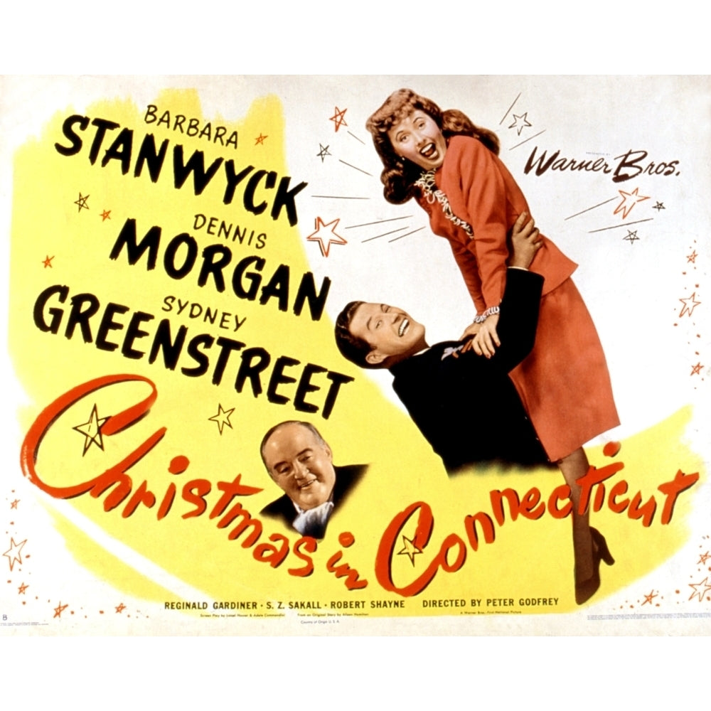 Christmas In Connecticut Sydney Greenstreet Dennis Morgan Barbara Stanwyck 1945 Movie Poster Masterprint Image 2