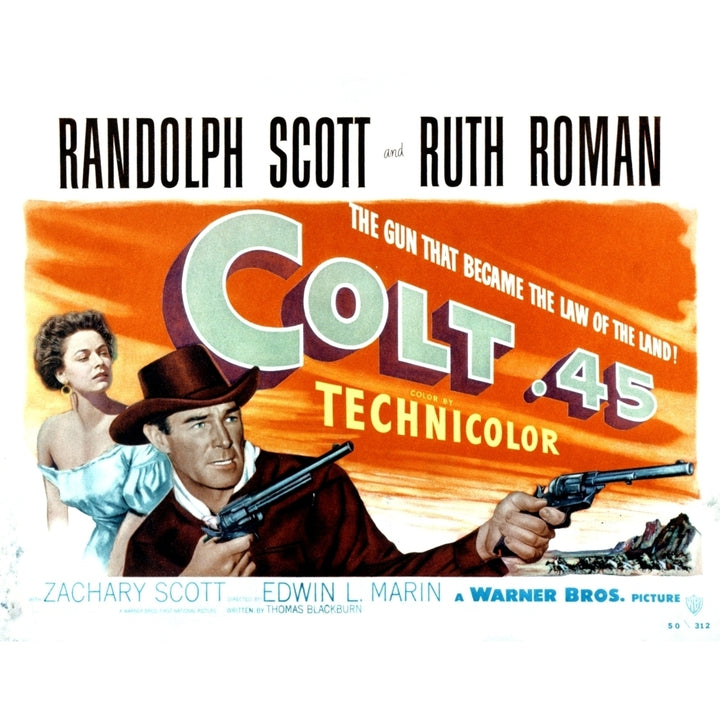 Colt .45 Ruth Roman Randolph Scott 1950 Movie Poster Masterprint Image 1