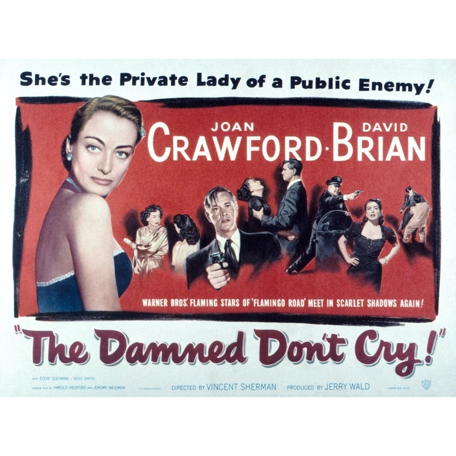 The Damned DonT Cry Poster Art Joan Crawford David Brian 1950 Movie Poster Masterprint Image 1