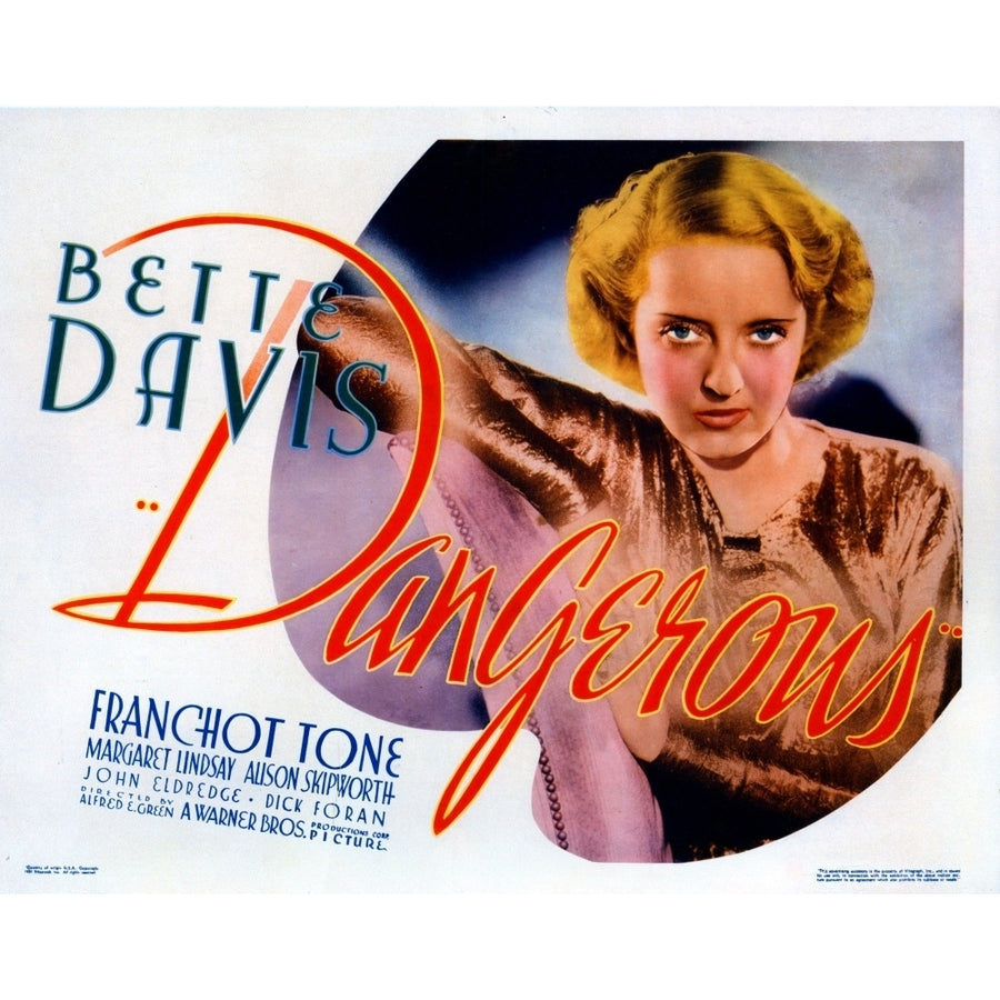 Dangerous Bette Davis 1935 Movie Poster Masterprint Image 1