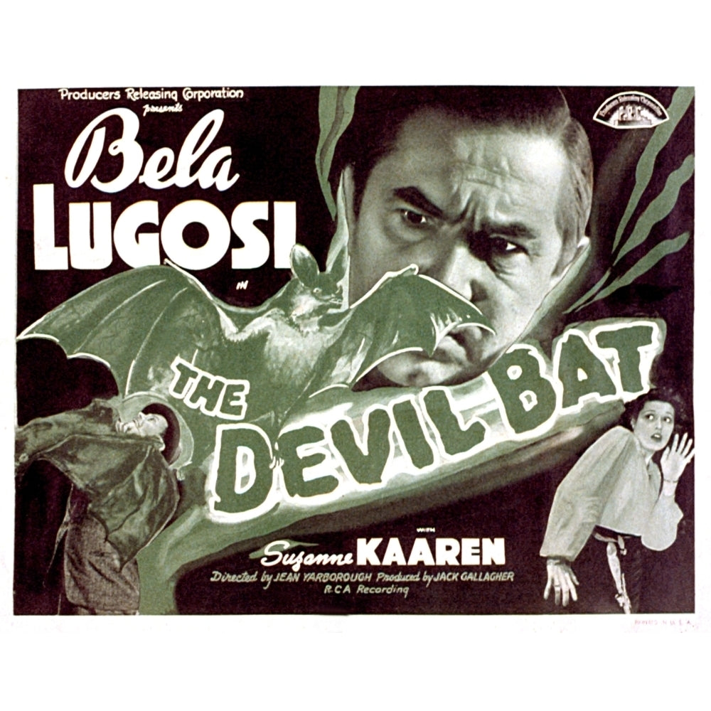 The Devil Bat Bela Lugosi Suzanne Kaaren 1940 Movie Poster Masterprint Image 2