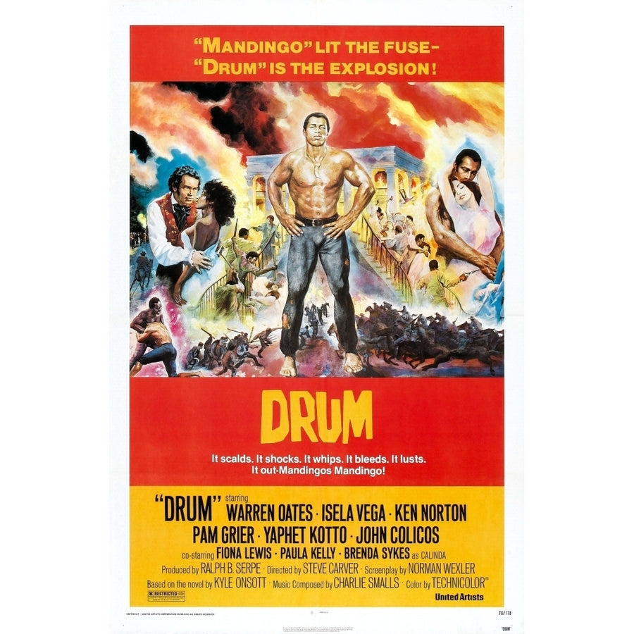 Drum Us Poster From Left: Warren Oates Pam Grier Ken Norton 1976 Movie Poster Masterprint Image 1