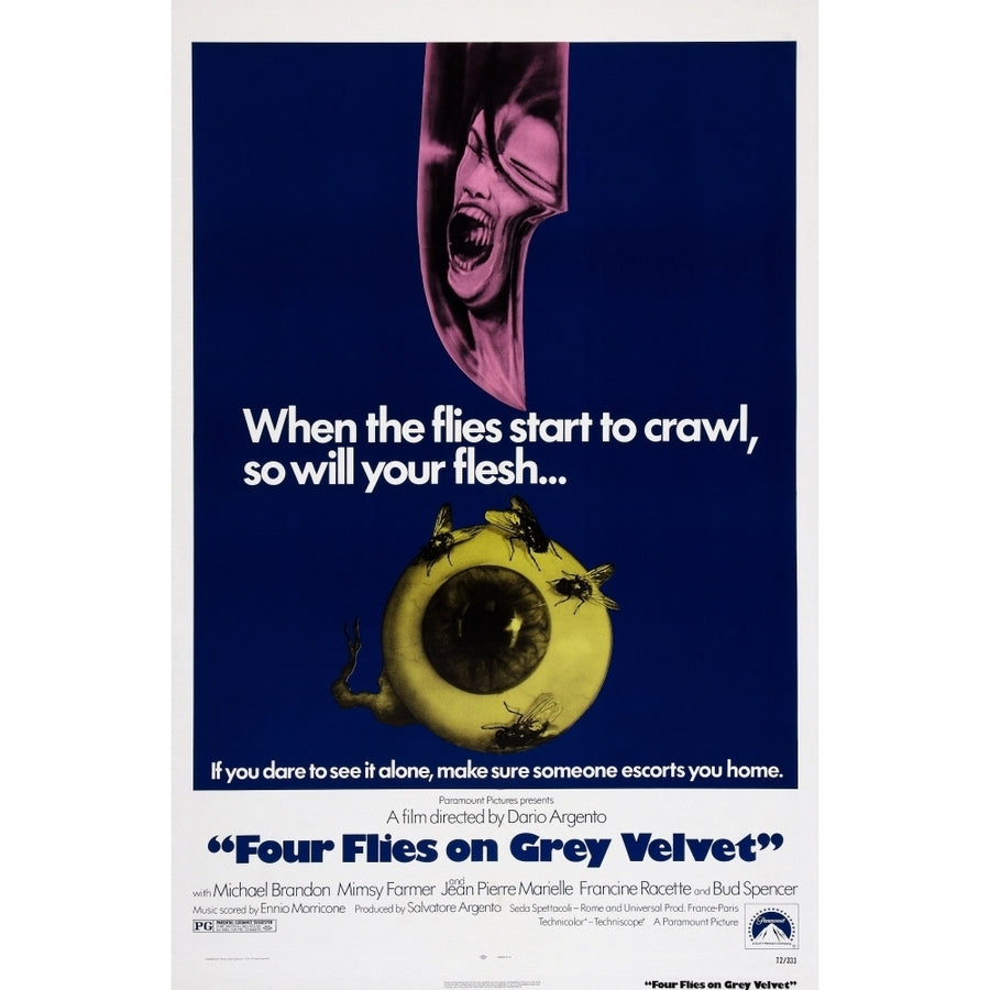 Four Flies On Grey Velvet Us Poster Art 1971 Movie Poster Masterprint Image 1