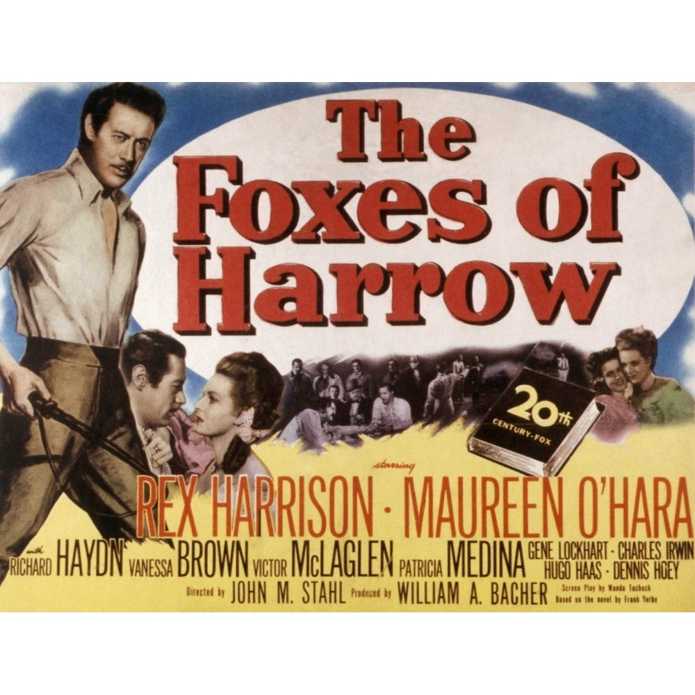 The Foxes Of Harrow Rex Harrison Maureen OHara Vanessa Brown 1947 Movie Poster Masterprint Image 2