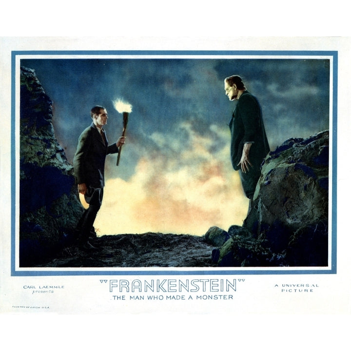 Frankenstein Us Lobbycard From Left: Colin Clive Boris Karloff 1931 Movie Poster Masterprint Image 2