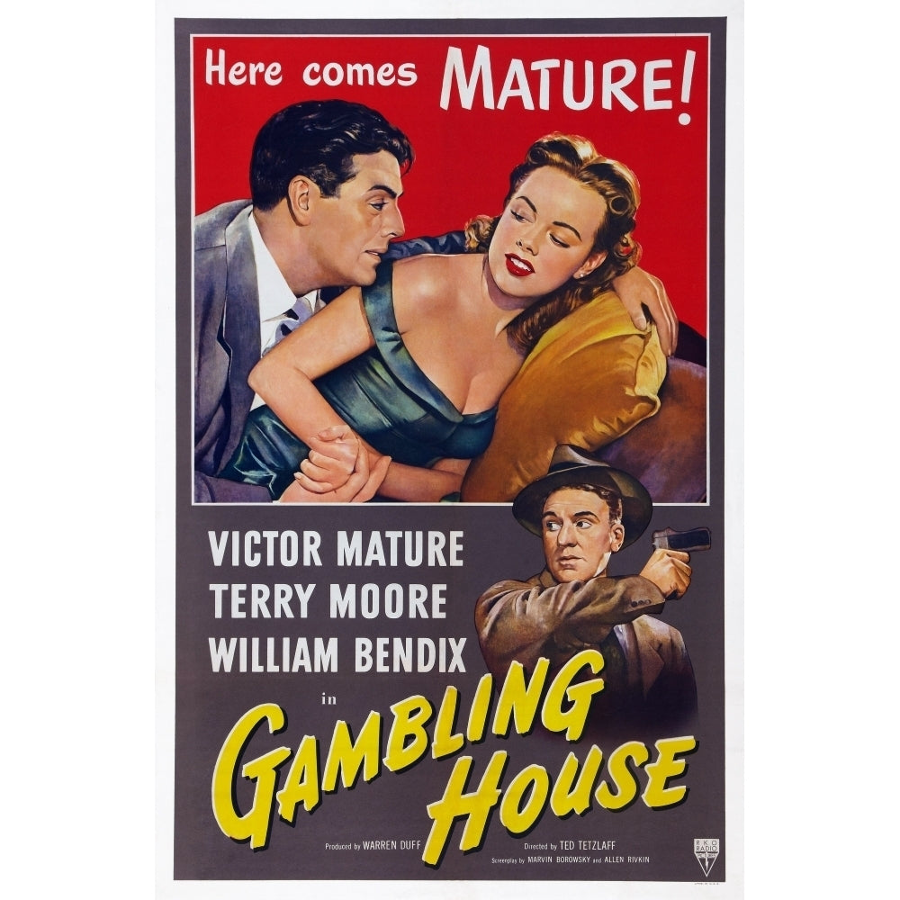 Gambling House From Left: Victor Mature Terry Moore William Bendix 1950 Movie Poster Masterprint Image 2