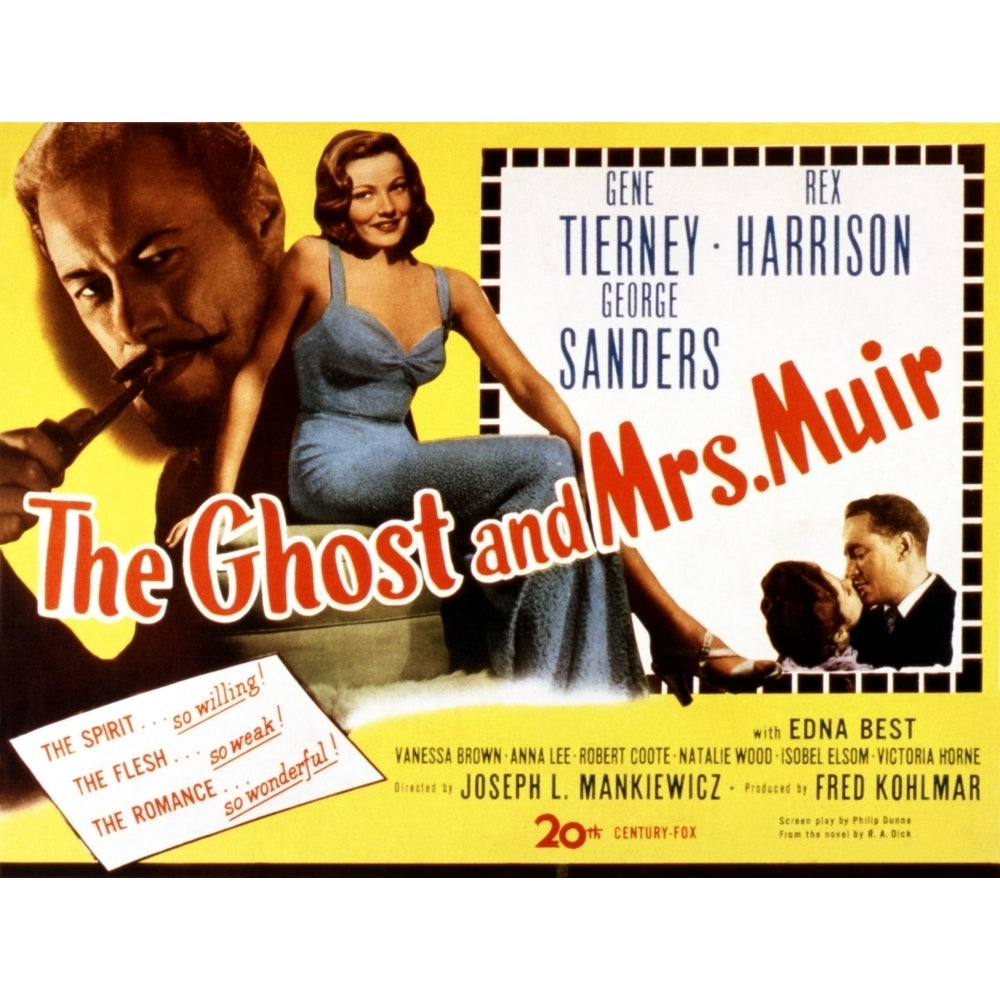 The Ghost And Mrs. Muir Poster Art Gene Tierney Rex Harrison 1947 Movie Poster Masterprint Image 1