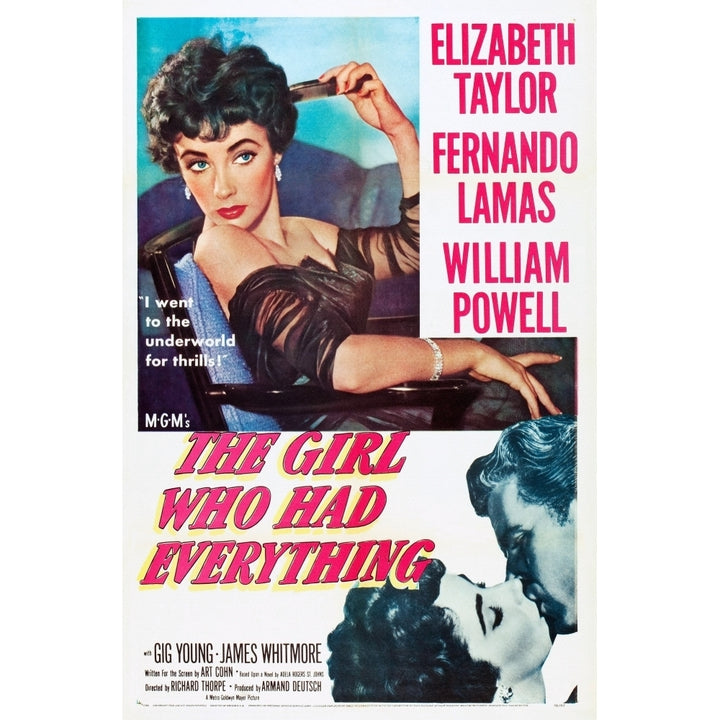 The Girl Who Had Everything Elizabeth Taylor Fernando Lamas 1953 Movie Poster Masterprint Image 1