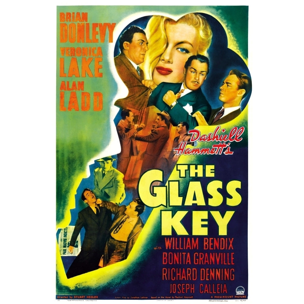 The Glass Key Us Poster Art William Bendix Veronica Lake Brian Donlevy Alan Ladd 1942 Movie Poster Masterprint Image 2