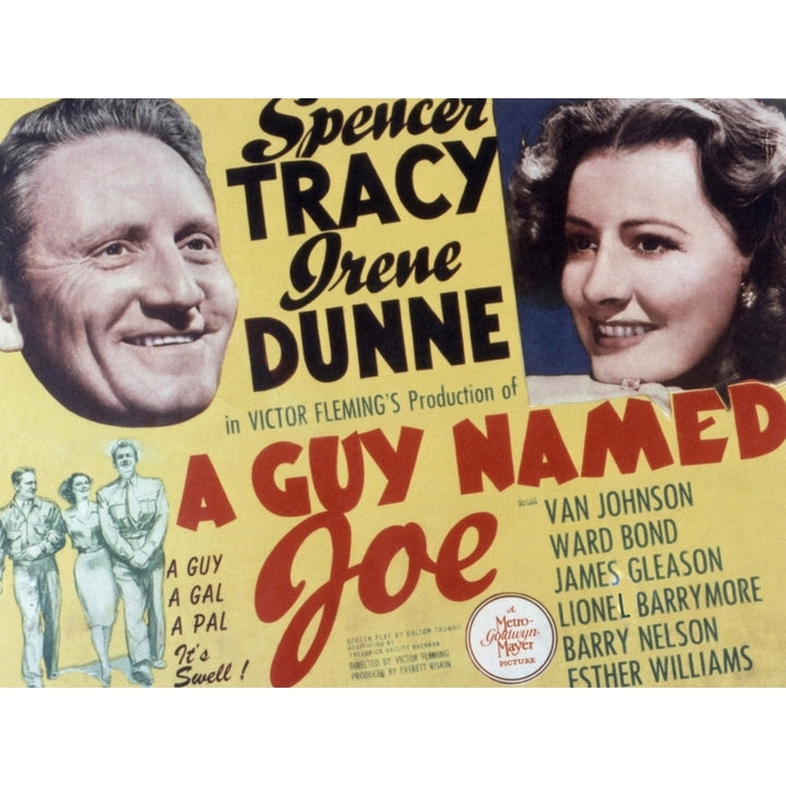 A Guy Named Joe Spencer Tracy Irene Dunne 1943 Movie Poster Masterprint Image 1