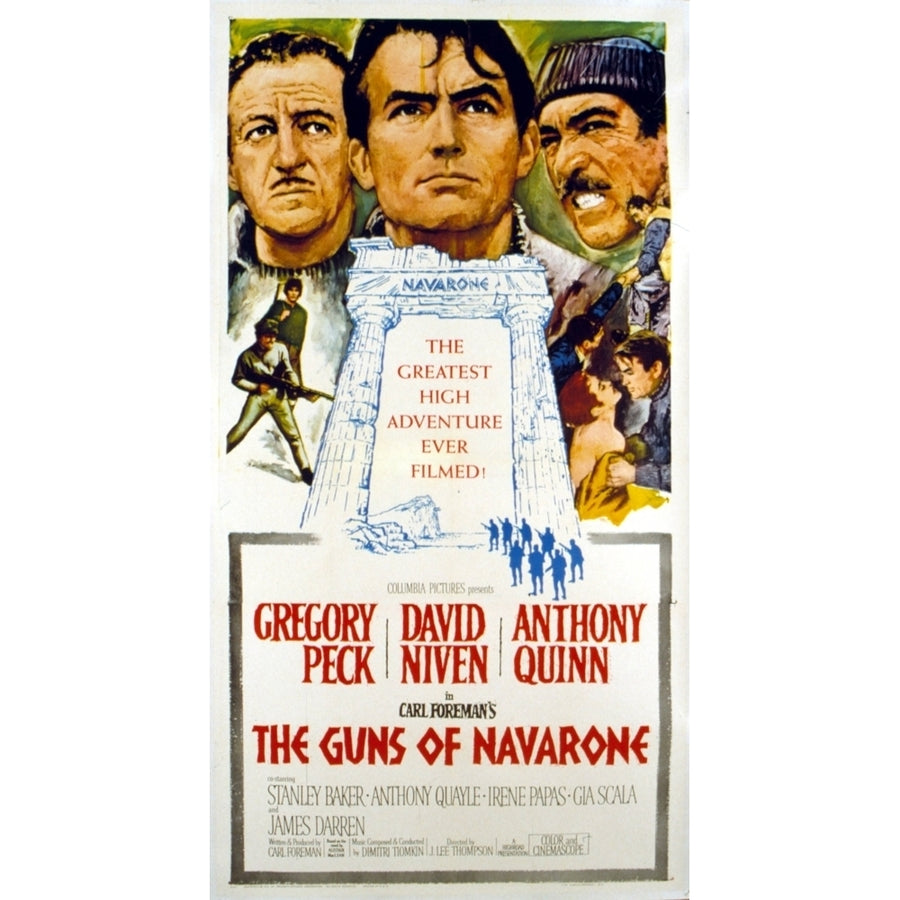 The Guns Of Navarone David Niven Anthony Quinn Gregory Peck 1961 Movie Poster Masterprint Image 1