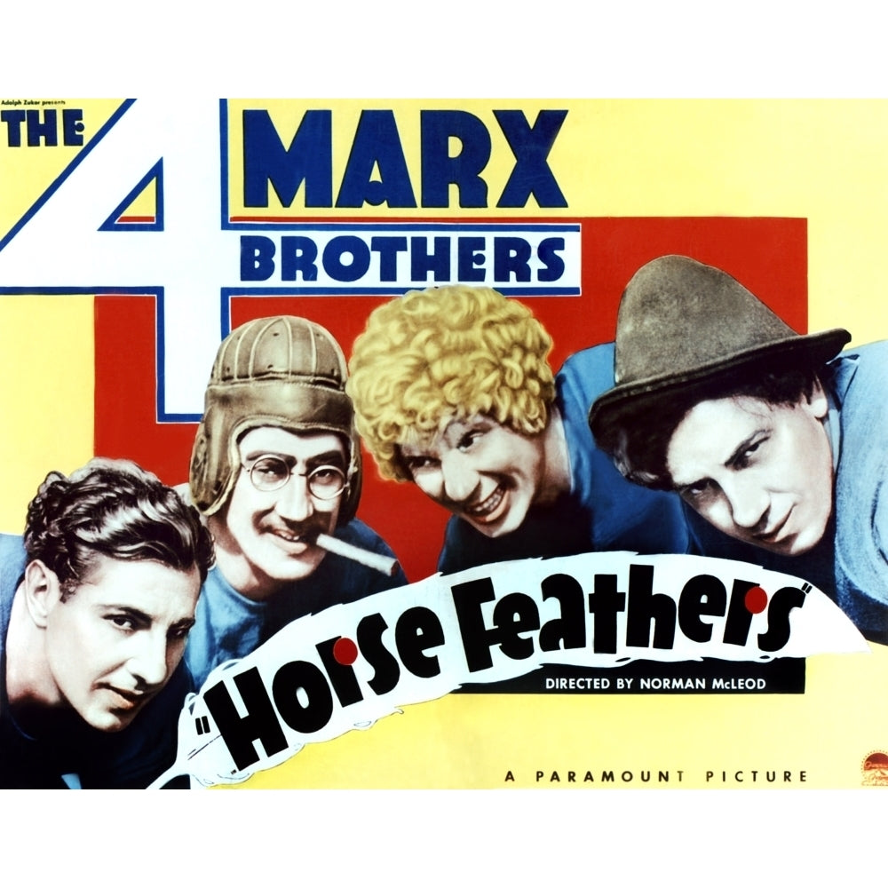 Horse Feathers From Left: Zeppo Marx Groucho Marx Harpo Marx Chico Marx 1932 Movie Poster Masterprint Image 2