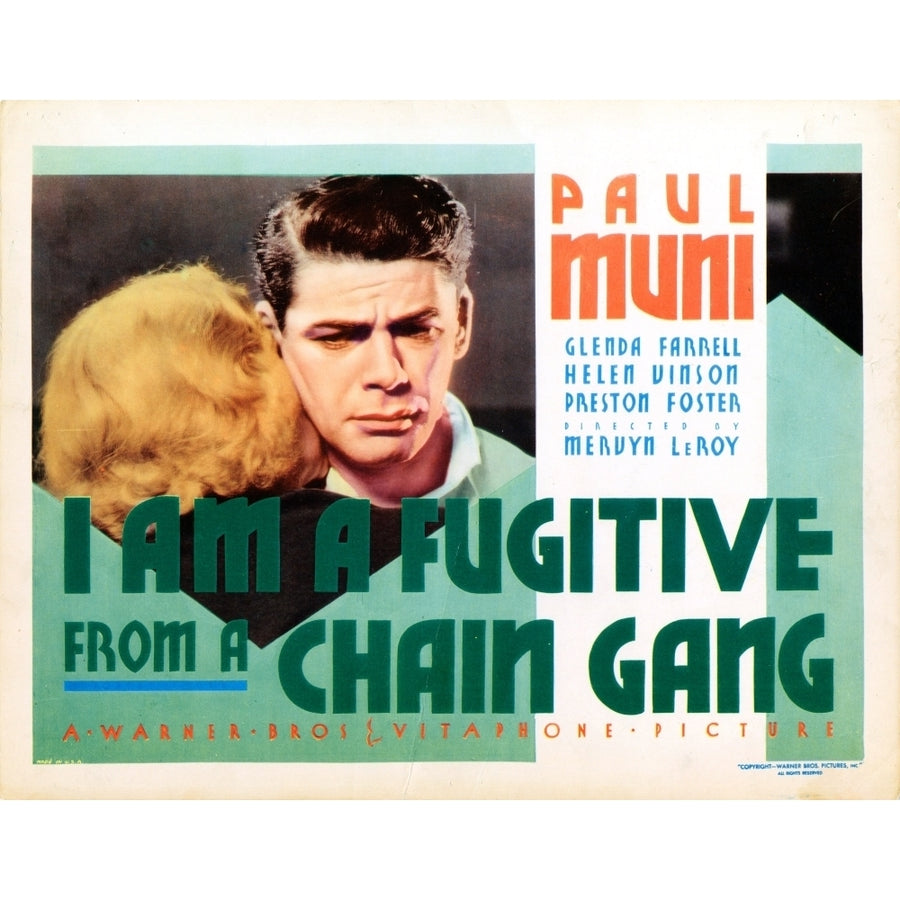 I Am A Fugitive From A Chain Gang Us Poster Paul Muni 1932 Movie Poster Masterprint Image 1