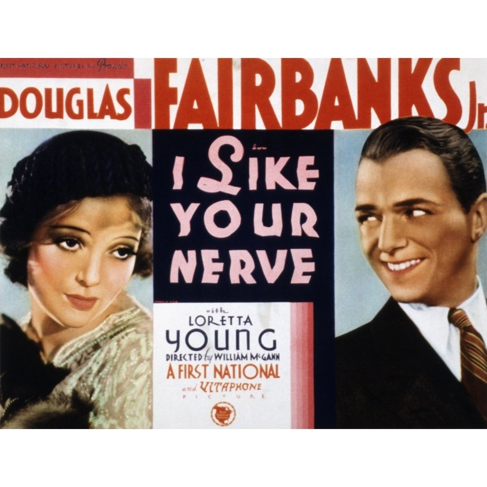 I Like Your Nerve Loretta Young Douglas Fairbanks Jr. 1931 Movie Poster Masterprint Image 1