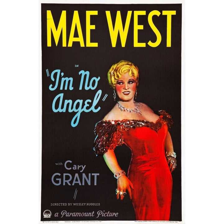 IM No Angel Us Poster Art Mae West 1933 Movie Poster Masterprint Image 2