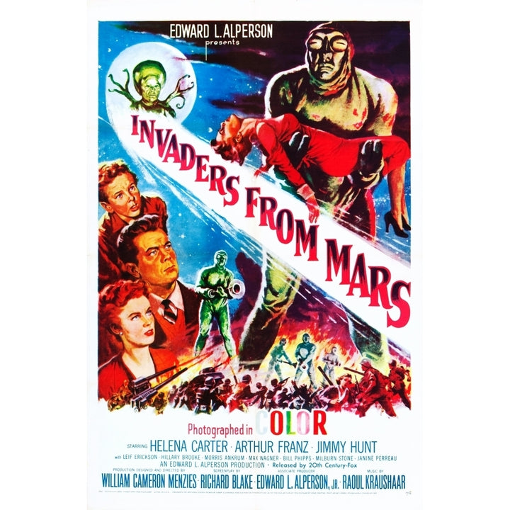 Invaders From Mars Jimmy Hunt Arthur Franz Helena Carter 1953 Movie Poster Masterprint Image 2