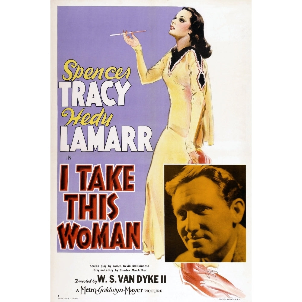 I Take This Woman Us Poster Hedy Lamarr Spencer Tracy 1940 Movie Poster Masterprint Image 1